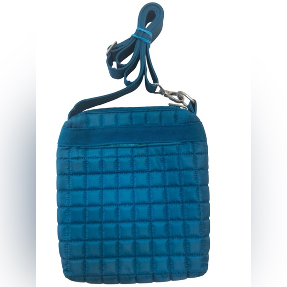lug Handbags - Lug Quilted Blue Crossbody Bag Multi Pocket Lightweight Travel Purse